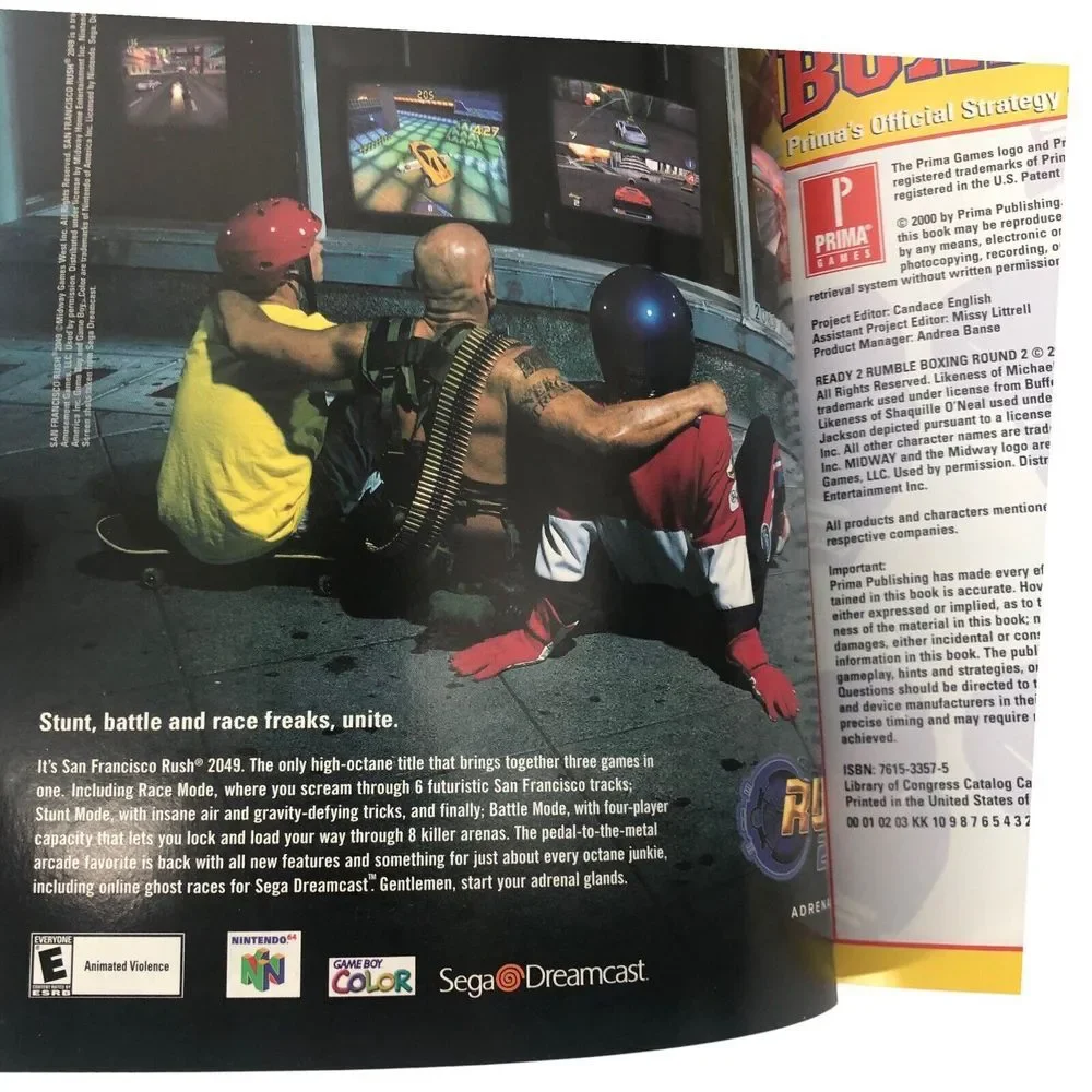 Ready 2 Rumble Boxing Round 2 Prima Strategy Guide w/ Character Cards 2000 VG+